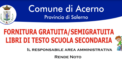 FORNITURA GRATUTITA /SEMIGRATUITA LIBRI DI TESTO SCUOLA SECONDARIA