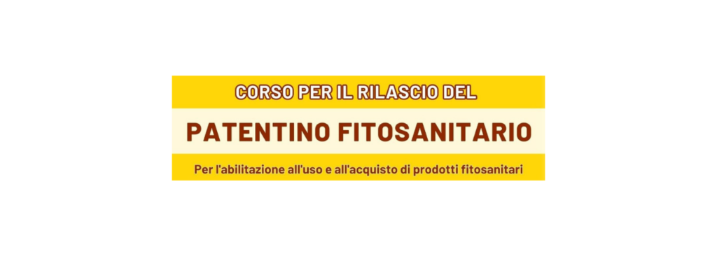 RILASCIO PATENTINO FITOSANITARIO