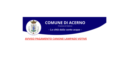 AVVISO PAGAMENTO CANONE LAMPADE VOTIVE